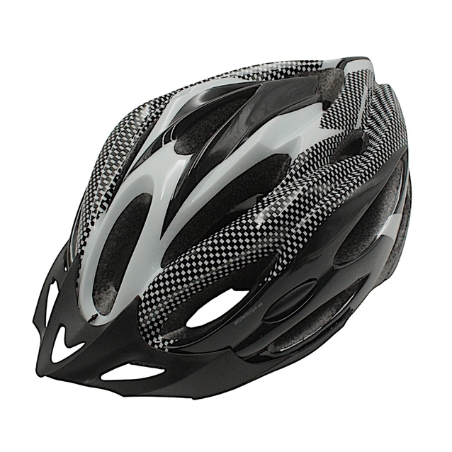 Вело шолом "TK Sport" 073 (56 см) з мигалкою, чорно-білий фото westvelo.com