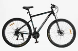 Велосипед 29 ST Corso «ALPHA» LF-29111 сталь 21", (к-т SHIMANO) чорно-синій фото westvelo.com
