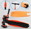 Самокат 3в1 Best Scooter 50584 колеса PU 120х80mm зі світлом, сидіння, амортизатори, батьківська ручка, помаранчевий фото westvelo.com