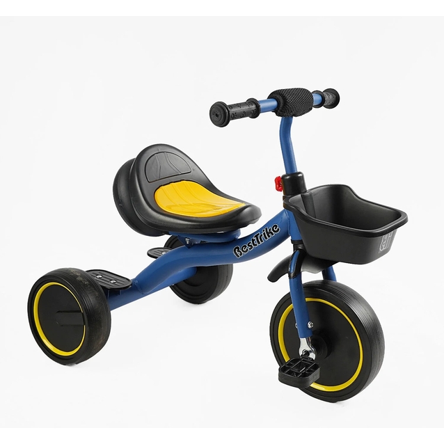 Дитячий велосипед 3-х колісний EVA (піна) Best Trike колеса 10-8, BS-45602 синій, сталева рама, УКР.ОЗВУЧУВАННЯ, світло, кошик фото westvelo.com