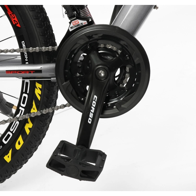 Велосипед 24 ST Corso «PATROL» PL-24500 сталь 11", (к-т SunRun) сірий фото westvelo.com