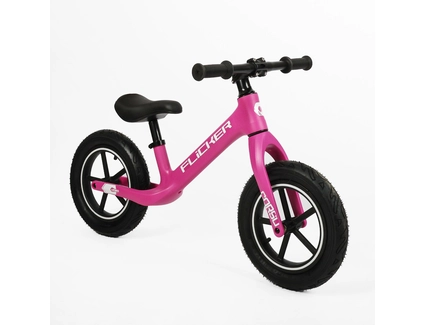 Велобіг 12 Corso надувні колеса, нейлонова рама «FLICKER»  FL-4668-23 рожевий