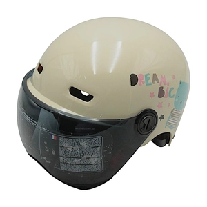 Мото шолом підлітковий, відкритий (M‑XL) "DAVID" 315F‑RICE білий глянцевий (ABS)