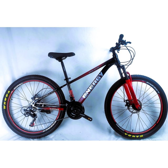 Велосипед 26 ST Corso «ENERGY» EN-26783 сталь 13", (к-т SHIMANO) чорно-червоний