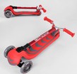 Самокат дитячий 3-х колісний, Best Scooter Y-00325 червоний, колеса PU Ø120mm/80mm зі світлом, складне AL кермо фото westvelo.com