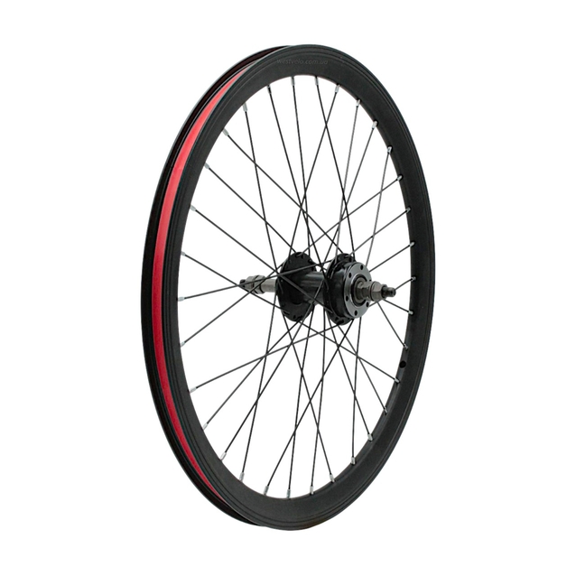 Колесо 22 зад, обід 2-ний чорний дисковий, втулка М на віночках, диск 6 болтів, чорна спиця (AL-22107 D) з фліпером фото westvelo.com