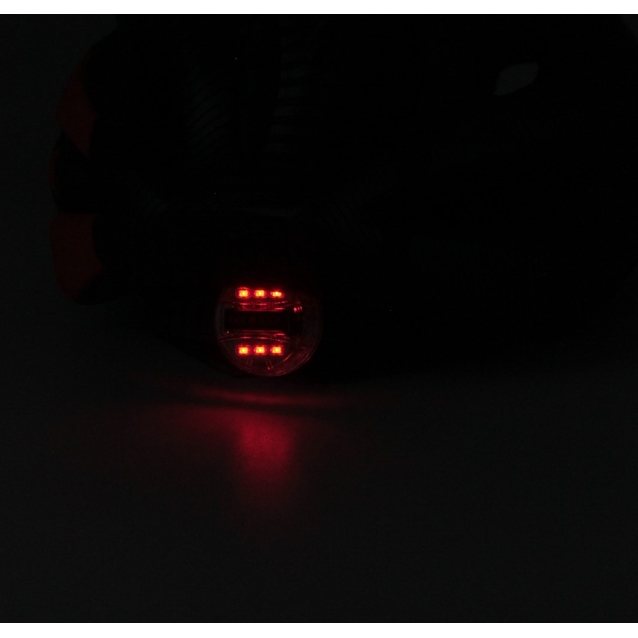 Вело шолом "Carbon" з мигалкою сіро-помаранчевий фото westvelo.com