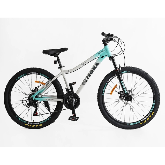 Велосипед 26 AL Corso «INTEGRA» NG-26144 алюміній 15", (к-т SHIMANO) біло-блакитний фото westvelo.com