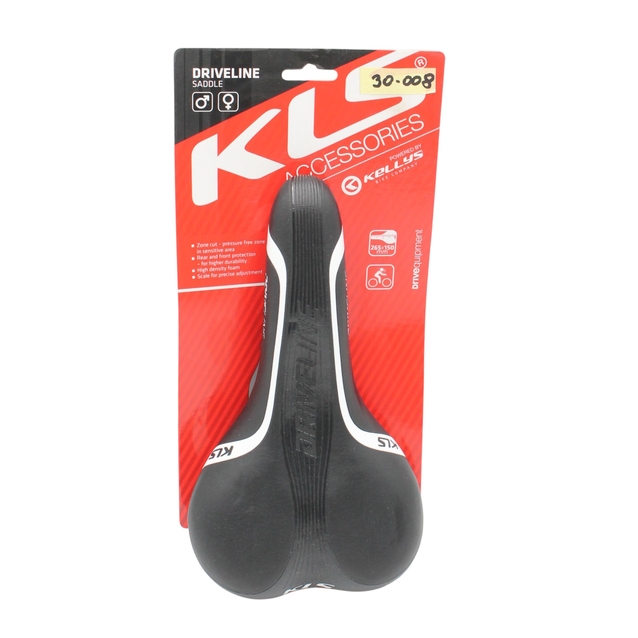 Сідло мтв KLS Driveline 015 (260х150мм) чорно-білий фото westvelo.com