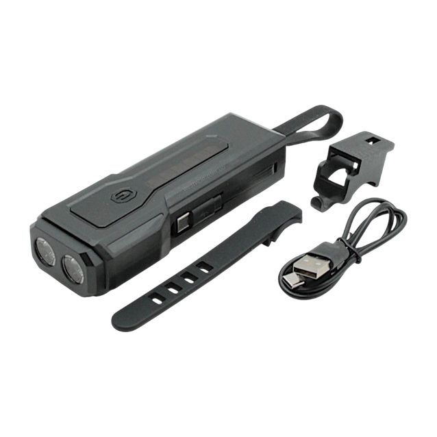 Фара Power bank (5000mAH) Z828-2x3W+COB, габаритне світло,Type-C (чорний) фото westvelo.com