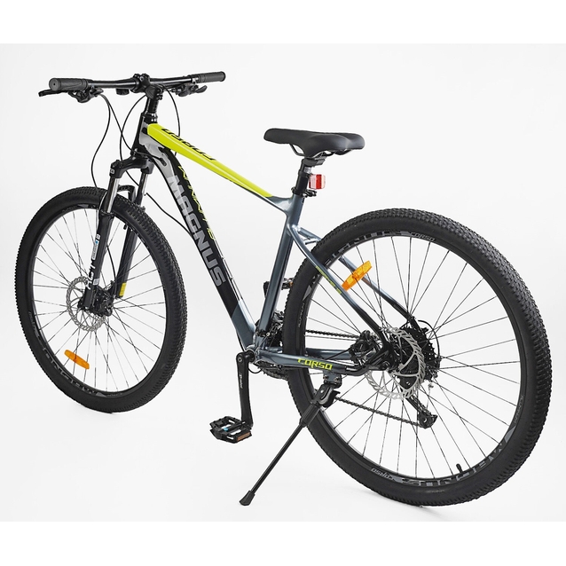 Велосипед 29 AL Corso «MAGNUS» MG-69065 алюміній 19", (к-т SHIMANO) чорно-срібно-жовтий фото westvelo.com
