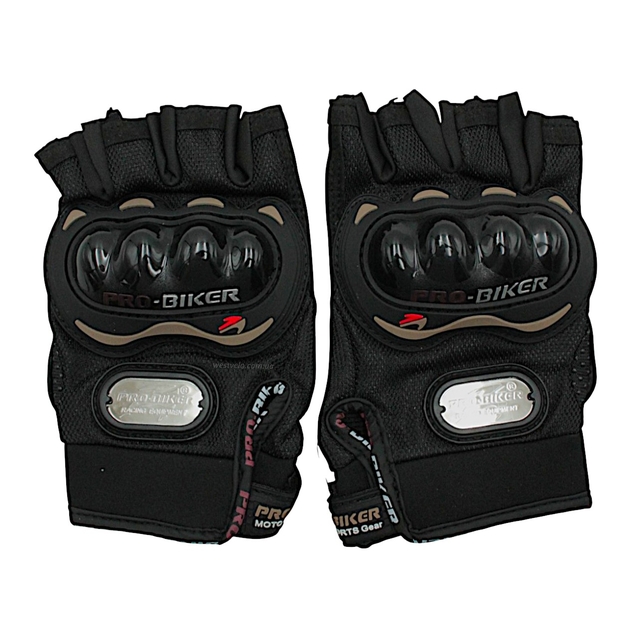 Мото рукавиці (XXL) "PRO BIKER" (MCS‑04) чорні (з відкритими пальцями ) фото westvelo.com