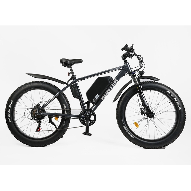 Електрофетбайк 26 AL Corso «HUNTER» HR-48066 алюміній 19", двигун 750W, акумулятор 48V 20Ah літієвий, (к-т SHIMANO) графітовий фото westvelo.com