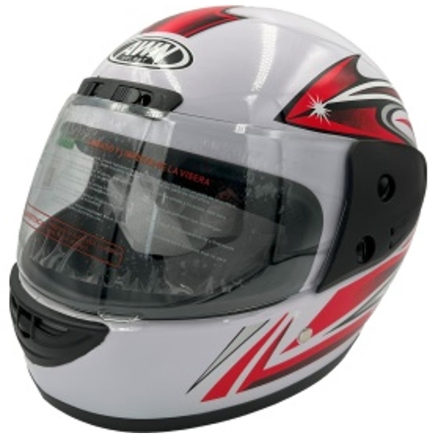 Мото шолом, закритий (L) AWN Helmet "109" білий глянцевий