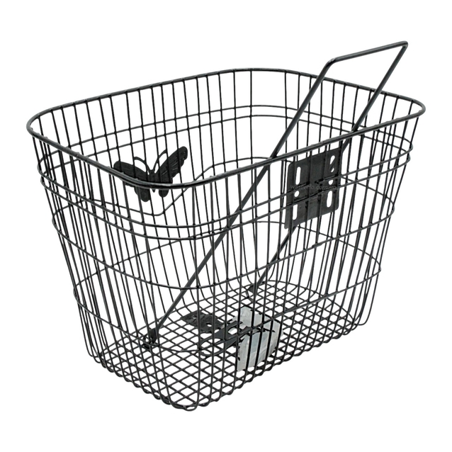 Кошик металевий "Метелик" чорний (+ к-т) фото westvelo.com