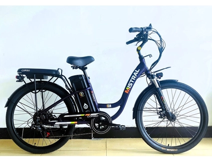 Електровелосипед 26 AL Corso «MISTRAL» MS-26095 алюміній, двигун 600W, акумулятор 48V 20Ah, фіолетовий