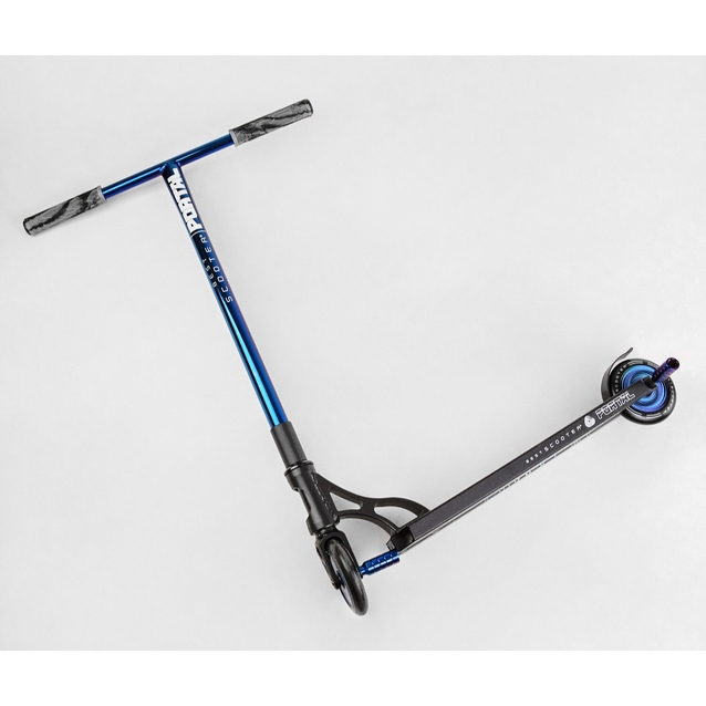 Самокат трюковий Best Scooter «PORTAL» PL-71744 синій, HIC-система, пеги, AL диск та дека, колеса PU Ø120mm, ширина керма - 58 см фото westvelo.com