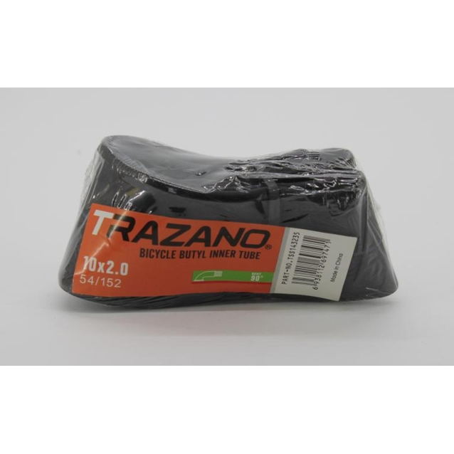 Камера 10 кривий ніпель 90° TRAZANO (2.0) вздовж камери фото westvelo.com