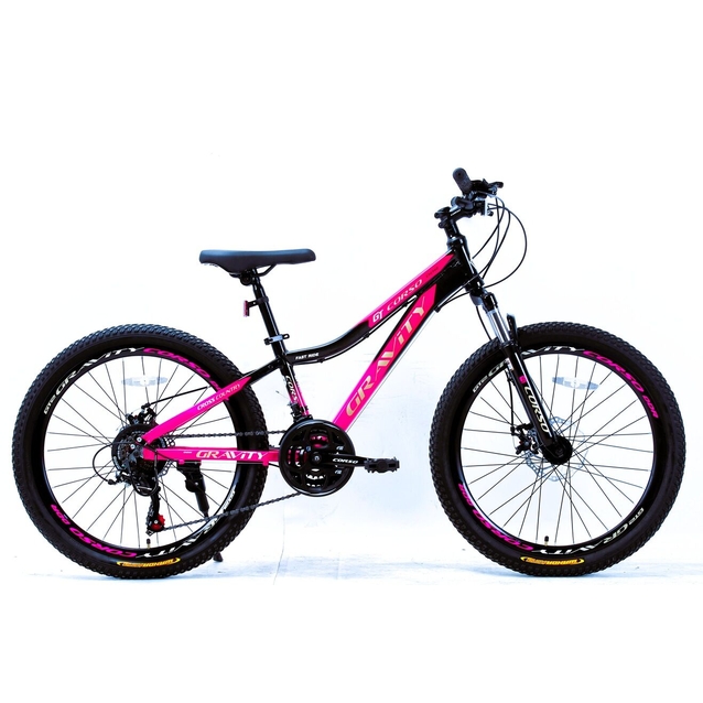 Велосипед 24 AL Corso «GRAVITY» GR-24918 алюміній 12", (к-т SHIMANO) рожевий фото westvelo.com