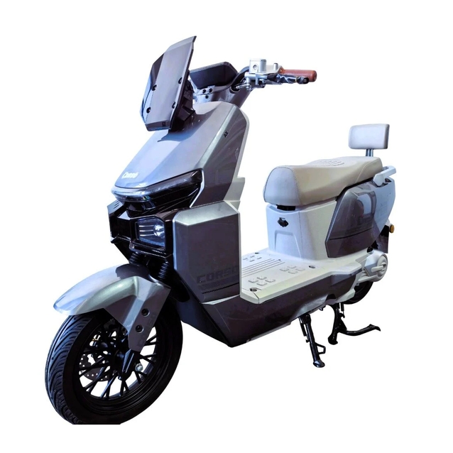 Електроскутер Corso «DEXTER» DX-491037, двигун 2000W, акумулятор  72V 35Ah графеновий, сірий, колеса 12" + 1 ящик. акум фото westvelo.com