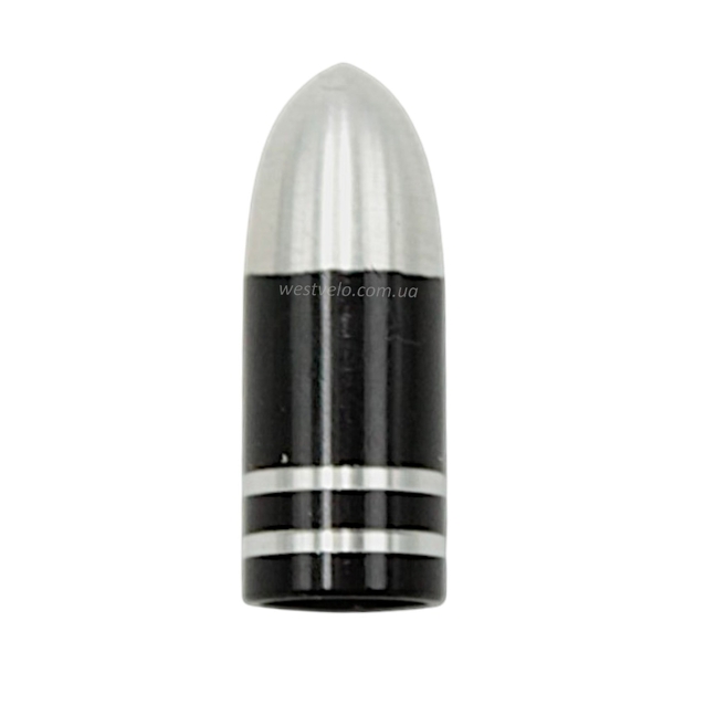 Ковпачок камери AL (куля) CSD чорно-срібний (Тайвань) фото westvelo.com