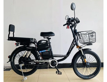 Електровелосипед 22 ST Corso «LEADER» LN-22457 сталь, двигун 1000W, акумулятор 60V 26Ah літієвий, чорний
