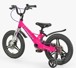 Дитячий велосипед 16 MG Corso «CONNECT» MG-16117, МАГНІЄВА рама, рожево-біло-фіолетовий