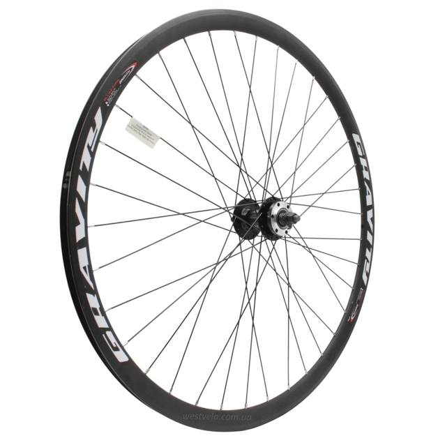 Колесо 28-29 перед, обід 2-ний чорний дисковий, втулка SHUNFENG проми, диск 6 болтів фото westvelo.com
