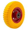 Колесо для візка жовте 2.50-4 під вісь Ø20, пінополіуретанове (6204 підшипник) фото westvelo.com