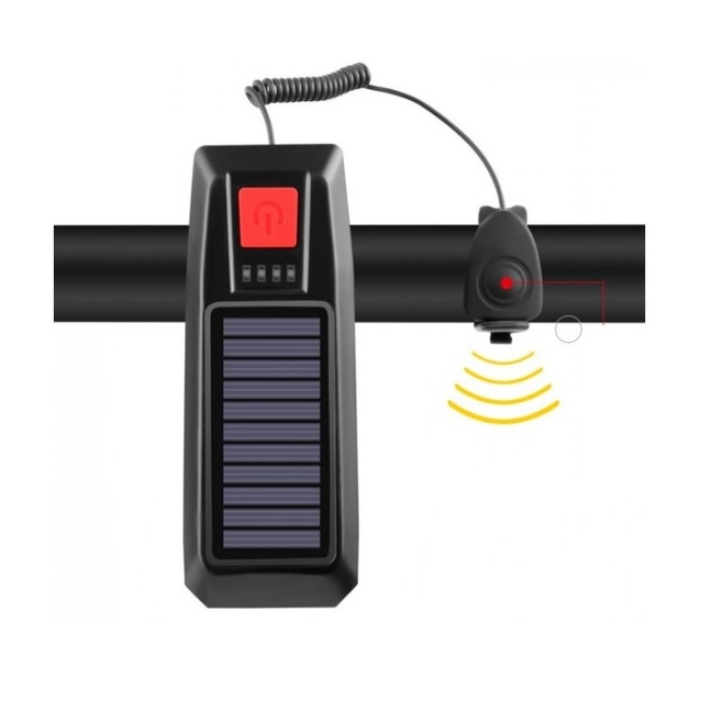 Фара usb + сигнал BG-LY-17, (250 lm).із сонячною панеллю.(1200 mAh) фото westvelo.com