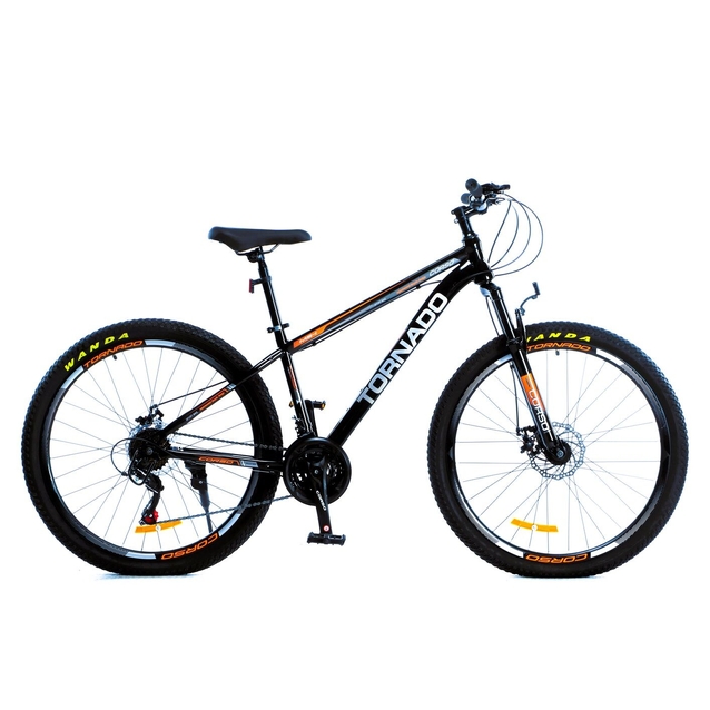 Велосипед 27.5 ST Corso «TORNADO» TR-27822 сталь 15,5", (к-т SHIMANO) чорно-помаранчевий фото westvelo.com