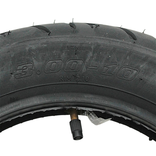 Покришка "10" 3.00-10 PERFECT (136)(121) + камера, напів-слік TT фото westvelo.com