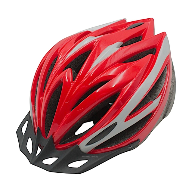 Вело шолом "TK Sport" 987 червоно-білий фото westvelo.com
