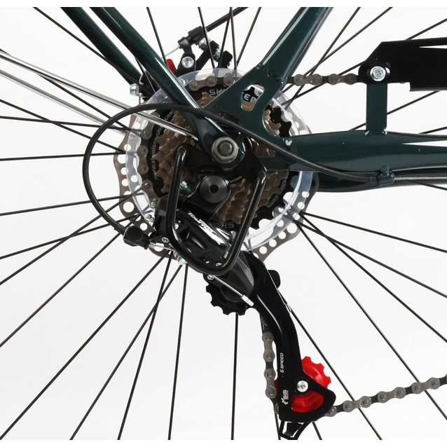 Міський велосипед 28 ST Corso «LIBERTY» LR-28193 сталь 20", (к-т SHIMANO) темно-зелений + кошик фото westvelo.com