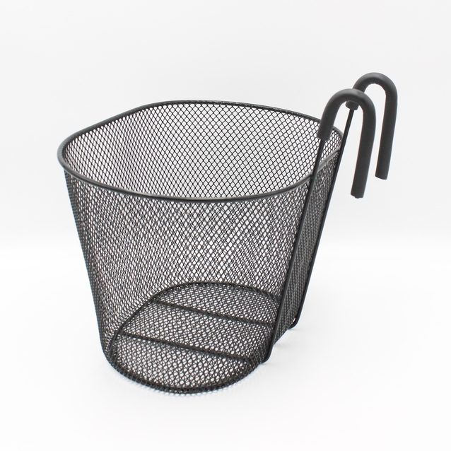 Кошик металевий сіточка чорний на ГАЧКИ фото westvelo.com