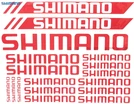 Наклейки SHIMANO білий фон, червоні фото westvelo.com