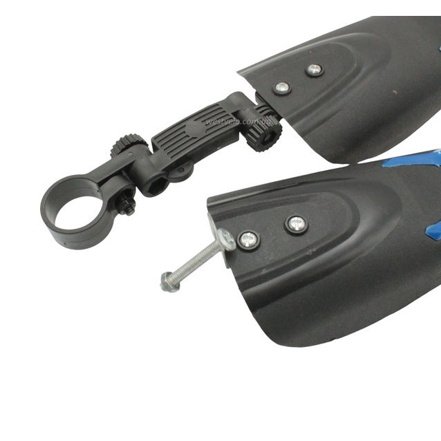 Крила пластик 24-26 кріпл. труба сідла, вставки сині фото westvelo.com