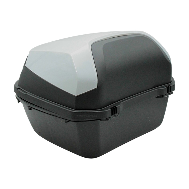 Кофр (багажник) для мотоцикла задній ROBIK 48 (400х400х280) 45L білий з катафотом фото westvelo.com