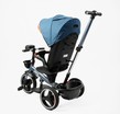 Дитячий велосипед 3-кол з батьківською ручкою, з даш, PU BestTrike «MARCO» 9155/307-05 синьо-коричневий, поворотне сидіння, складне кермо, кошик, телескопічна ручка, фара музична фото westvelo.com