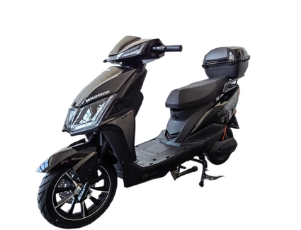Електроскутер Corso «WARRIOR» WR-226016, двигун 2000W, акумулятор 72V 30Ah літій-залізо-фосфатний, чорний, колеса 12/10"