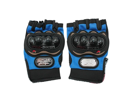 Мото рукавиці (M) "PRO BIKER" (MCS‑04) чорно-сині (з відкритими пальцями )