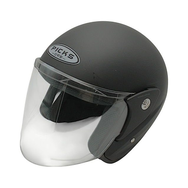 Мото шолом, відкритий (L) PICKS АТ-666 чорний матовий фото westvelo.com