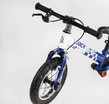 Велобіг 12 Corso надувні колеса, сталева рама «SKIP JACK» 93307 ручне гальмо, з амортизатором, синьо-білий