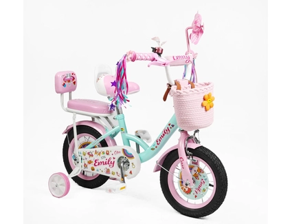 Дитячий велосипед 12 ST Corso «EMILY» ML-42589 бірюзово-рожевий