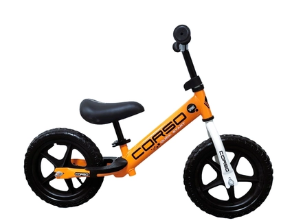 Велобіг 12 Corso, колеса - EVA (піна), сталева рама «SPRINT» SQ-47344 помаранчевий, підставка для ніг