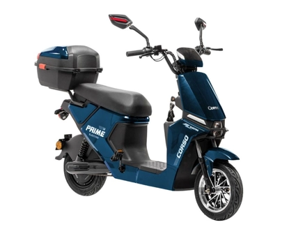 Електроскутер Corso «PRIME» PM-96300, двигун 1000W, акумулятор 60V/20Ah свинцево-кислотний, синій + 1 ящик. акум, колеса 10"