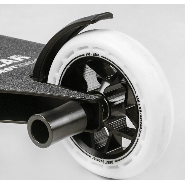 Самокат трюковий Best Scooter «FEAR» МТ-30377 чорний, SCS-система, пеги, AL диск та дека, колеса PU Ø115mm, ширина керма - 58 см фото westvelo.com