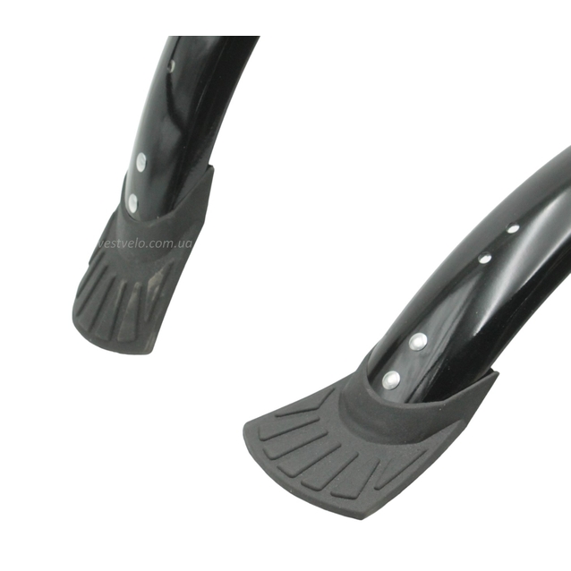 Крила 24 металопластик гнучкі чорні широкі фото westvelo.com