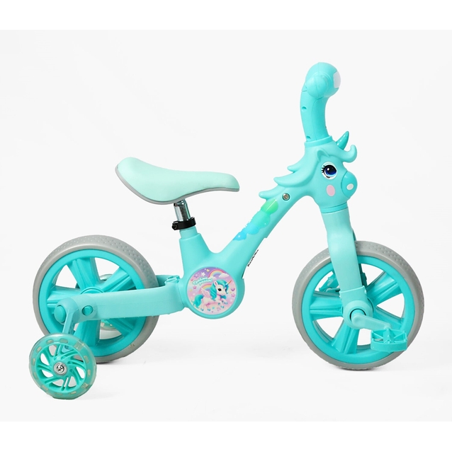 Велобіг-трансформер, 2-кол, 10 Best Trike JM-0819-2 бірюзовий, музика та підсвічування фото westvelo.com