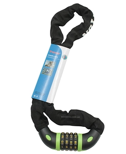 Замок на код змінний 4 цифр, ланц в чохлі №TY769 Ø6mm-900mm, TONYON